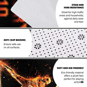Baseball play area rug styled in modern athletic room with decorative accent accents - thumbnail image 4 of 7
