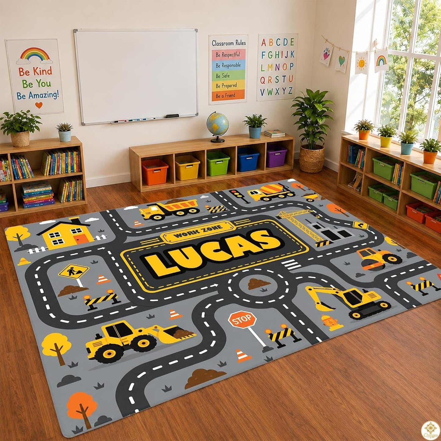 Custom Road Map Area Rug