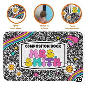 Custom Notebook Welcome Mat for Classroom and Bedroom - Composition #4 / 2' x 3' (Rectangular)