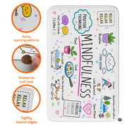 Personalized Calming Corner Rug for Classroom, Custom Teacher Name Reading Corner Rug, Emotions Feelings Carpet, Soft Fluffy Calm Corner Decor for School Reading Nook (Mindfulness Educational Science)