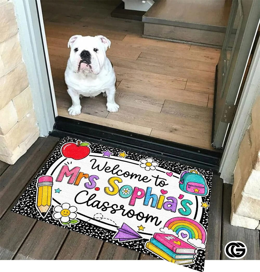 Personalized Welcome Doormat with Family Name and Address