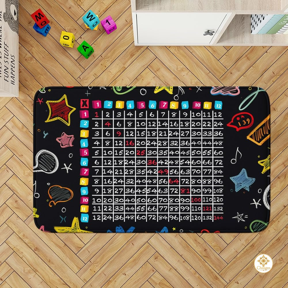 Custom Mathematics Education Rug for Classroom and Playroom