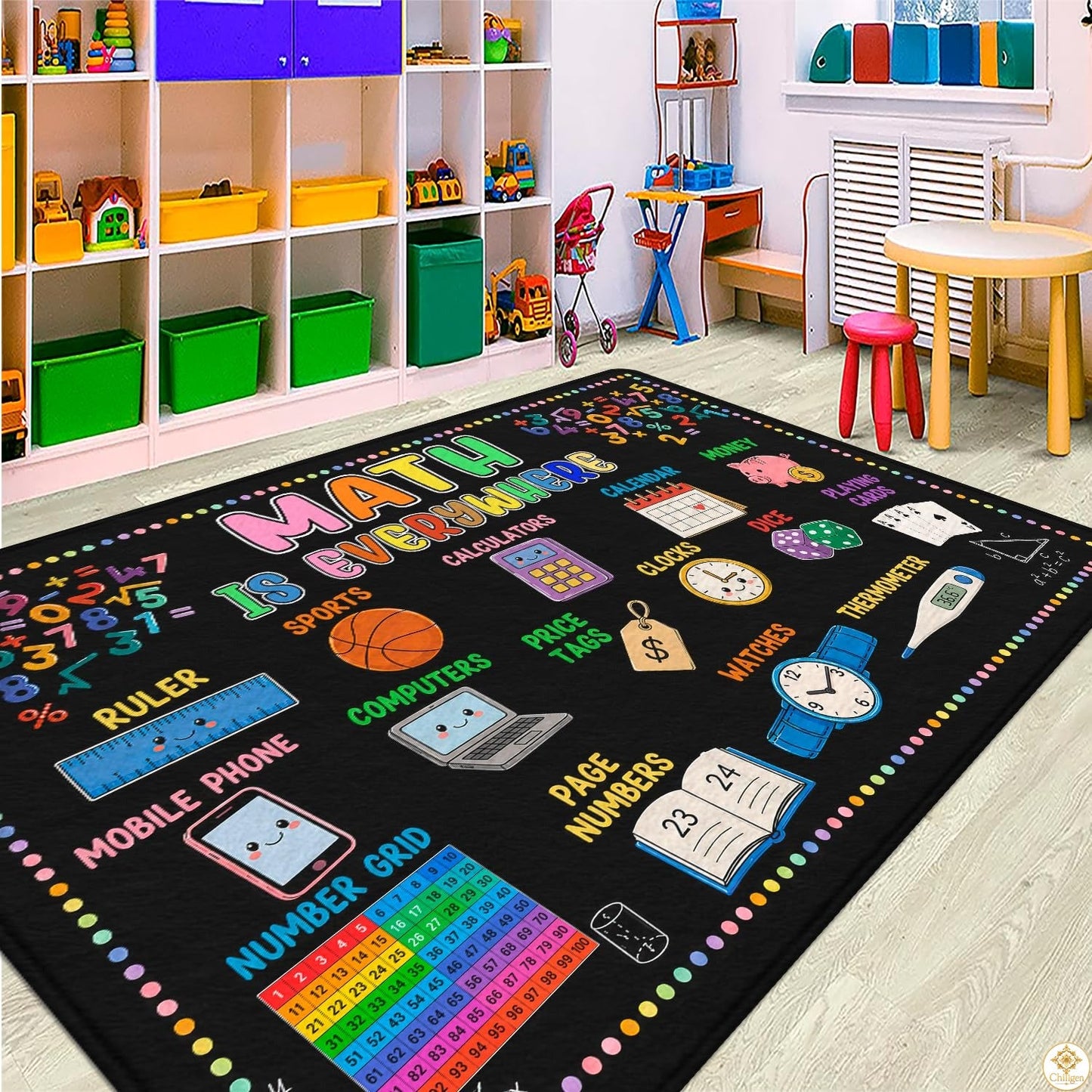 Custom Math Area Rug