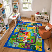 Custom Road Map Welcome Mat with Name and Streets - A3