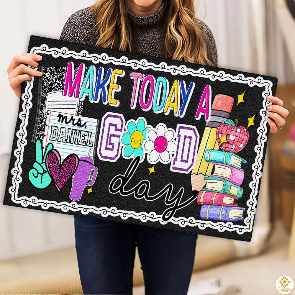 Custom Classroom Welcome Mat for Teachers and School Entryway