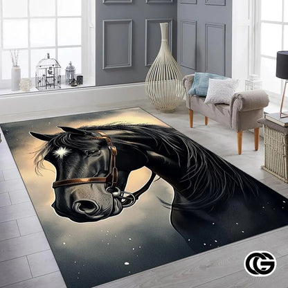 Custom Running Horse Welcome Mat for Front Door and Entryway