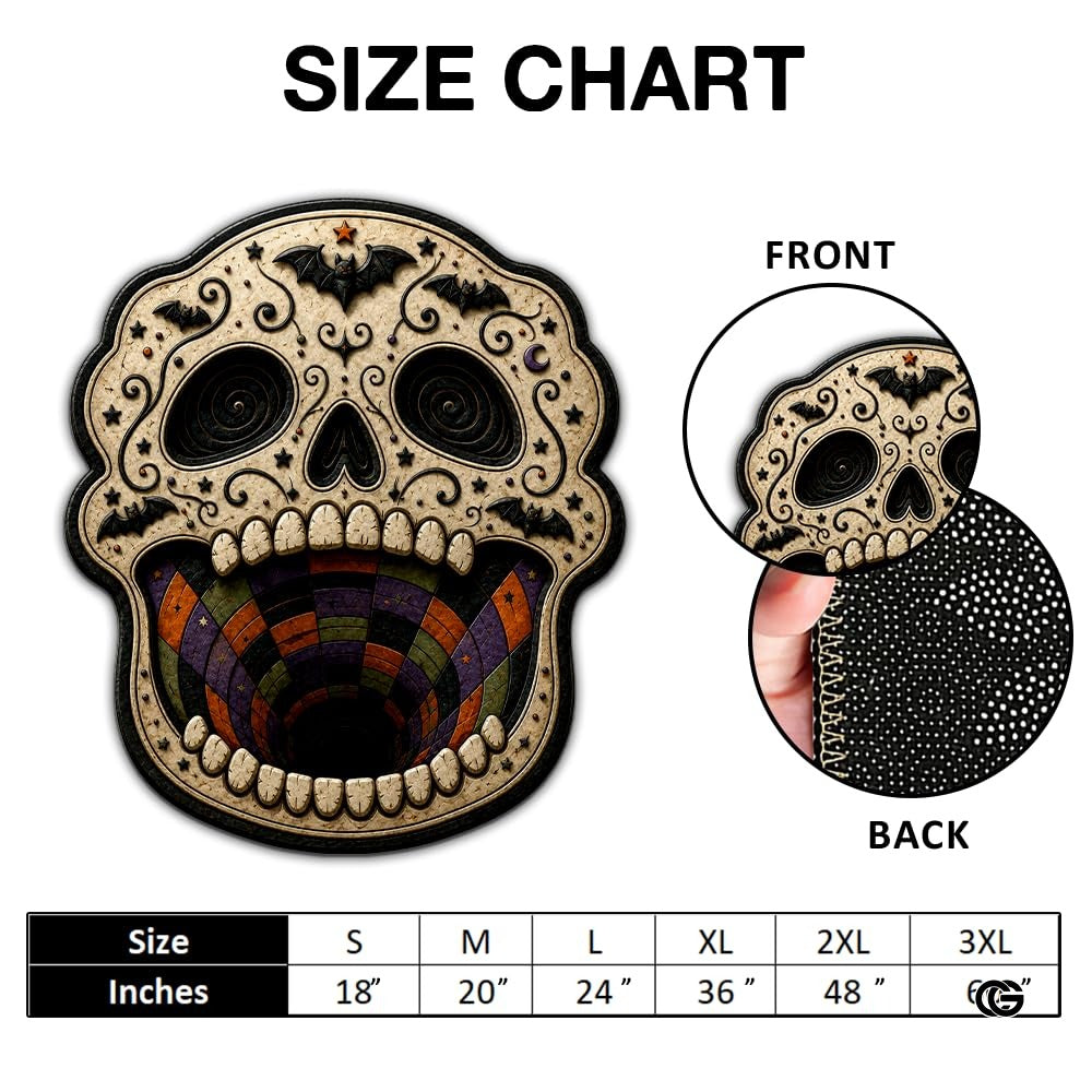 Personalized Halloween 3D Optical Illusion Shaped Rug (A02)