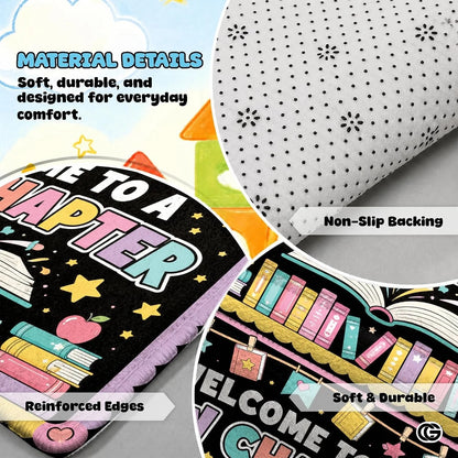 Custom A Good Day to Read Book Rug for Classroom and Library