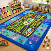 Personalized Road Map Welcome Mat with Custom Name and Streets - A5