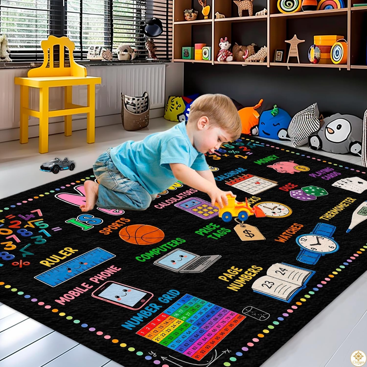Custom Math Area Rug