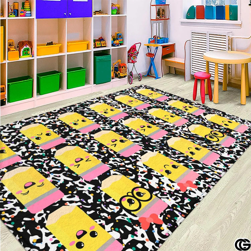Custom Spanish ABC Classroom Rug for Playroom and School