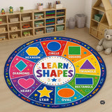 Wheel of Feelings and Emotions Round Rug, Educational Mental Health Rug for Classroom, Educational Animal Shape School Mat, Back to School Gift (Shape)
