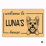 Personalized Pet Dog Welcome Door Mat with Photo and Name (A05)