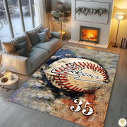Baseball Area Rug