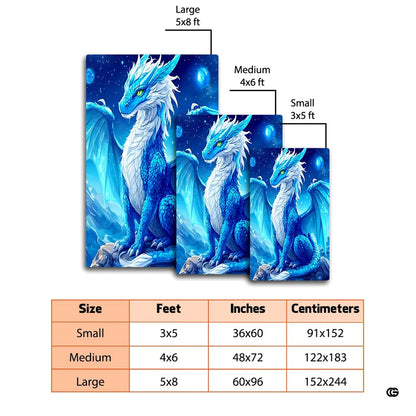 Angle perspective highlighting vibrant navy mountains and cyan dragon scales. - thumbnail image 7 of 8