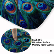Closeup view of the soft microfiber surface and watercolor floral artwork - thumbnail image 3 of 7