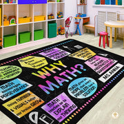 Custom Math Education Welcome Mat for Classroom and School - Math D3 / 3' x 5' (Rectangular)