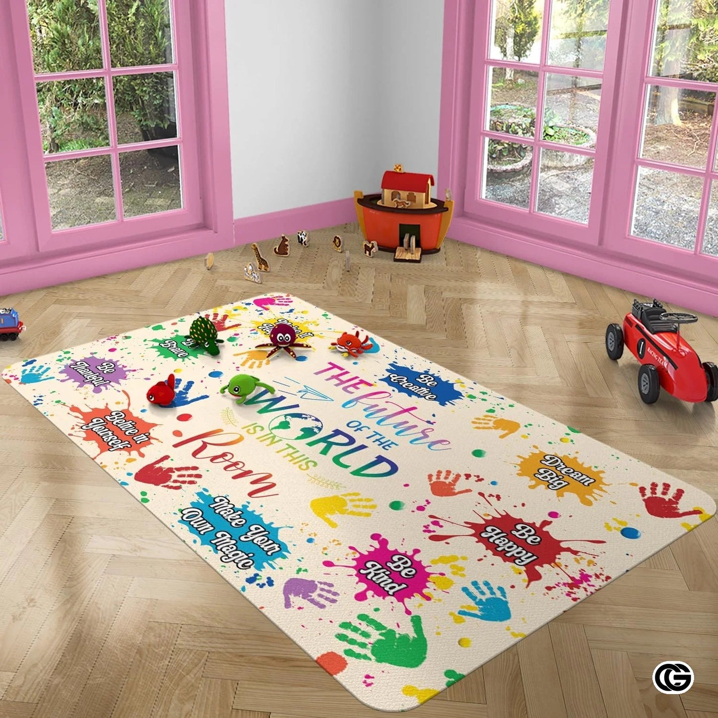 Custom Family Name Doormat with Monogram and House Address - The Future