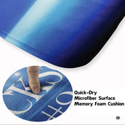 Close visual detail of clean piped decorative accent edging and radiant beams on a court area rug. - thumbnail image 3 of 7