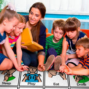 Core Vocabulary Rug, Communication Rugs for Kids Sped Classroom Rug, Autism Carpet, Speech Therapist Decor, Classroom Carpet, Back to School Mat for Kids Room Decor (STYLE5, X-Small (2x3 feet))