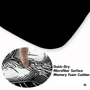 Close-up of all-seeing eye motif and celestial light rays on black decorative rug. - thumbnail image 3 of 8