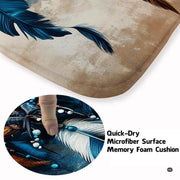 Soft low-pile microfiber surface texture on dreamcatcher eagle rug - thumbnail image 3 of 7