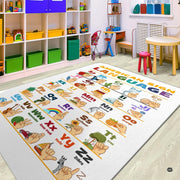 Dimension chart displaying size options for sign language classroom area rug. - thumbnail image 2 of 9