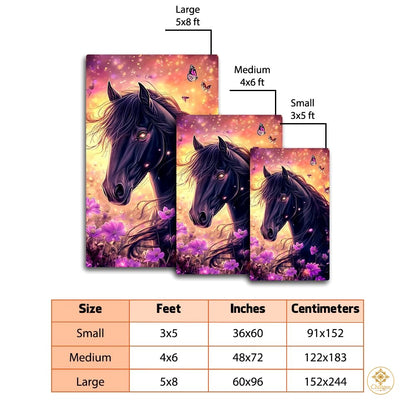 Custom Running Horse Welcome Mat for Living Room and Bedroom