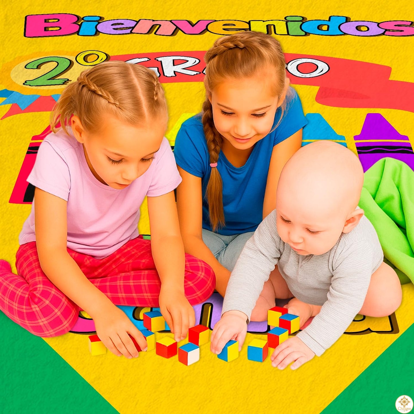 Spanish ABC Classroom Rug with Bilingual Alphabet and Numbers