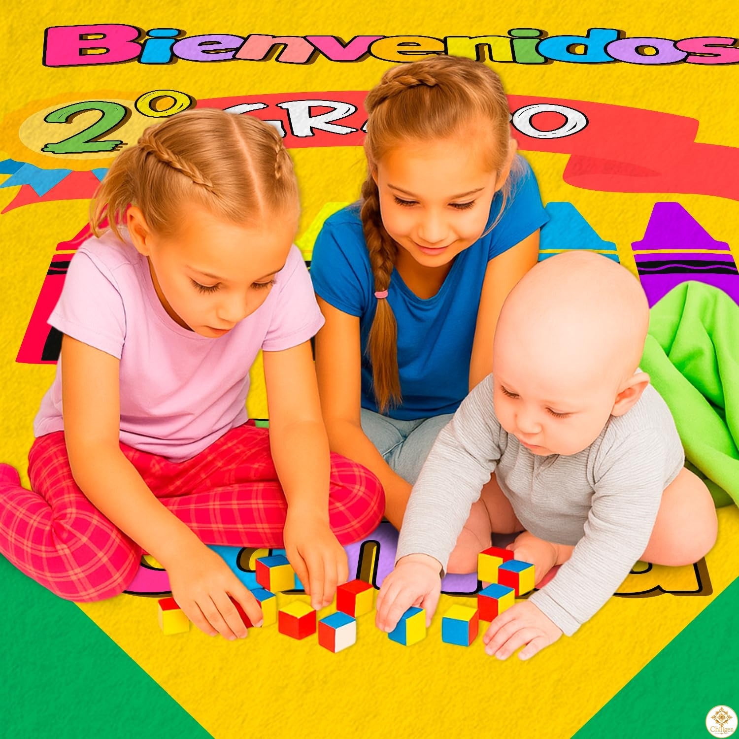 Spanish ABC Classroom Rug with Bilingual Alphabet and Numbers