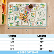 Personalized Road Map Welcome Mat with Custom Name