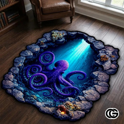 Personalized Octopus Welcome Mat with Custom Name and Tentacles
