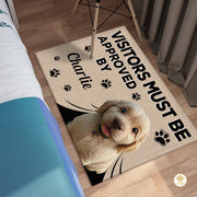 Personalized Dog Welcome Mat with Custom Name and Pet Design