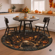 Personalized Halloween 3D Optical Illusion Ghost Round Rug (A09)