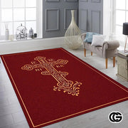 Personalized Orthodox Doormat with Christian Cross and Eagle - D7