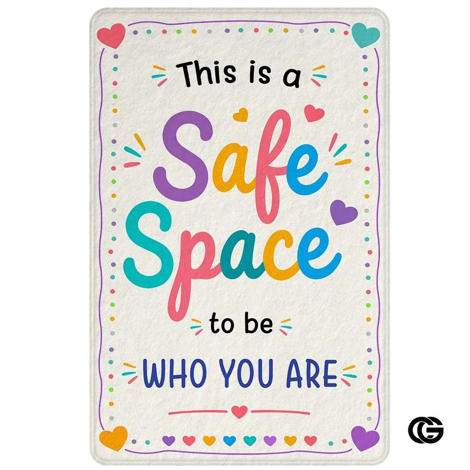 Personalized Calming Corner Rug for Classroom, Custom Tea - Design 103