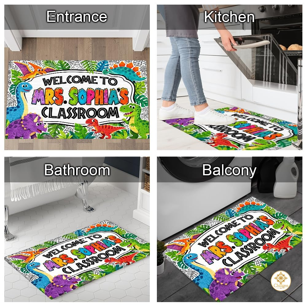Personalized Classroom Doormat with Custom Teacher Name