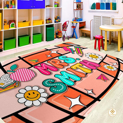 Custom Composition Notebook Classroom Rug for Kids