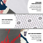 Sports team area rug displayed in a modern sports fan lounge room setting. - thumbnail image 4 of 7