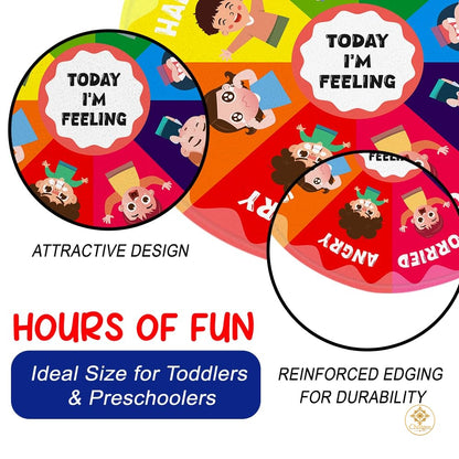 Custom Feelings Wheel Welcome Mat for Classroom and Office