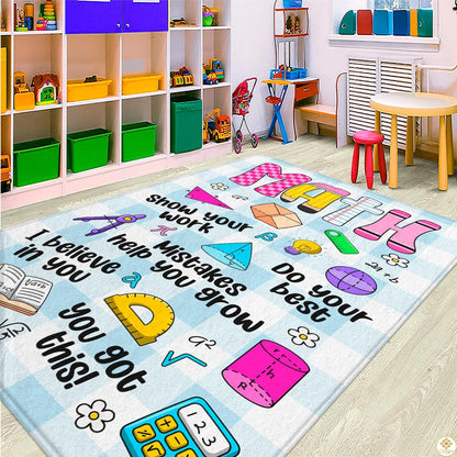 Custom Math Area Rug