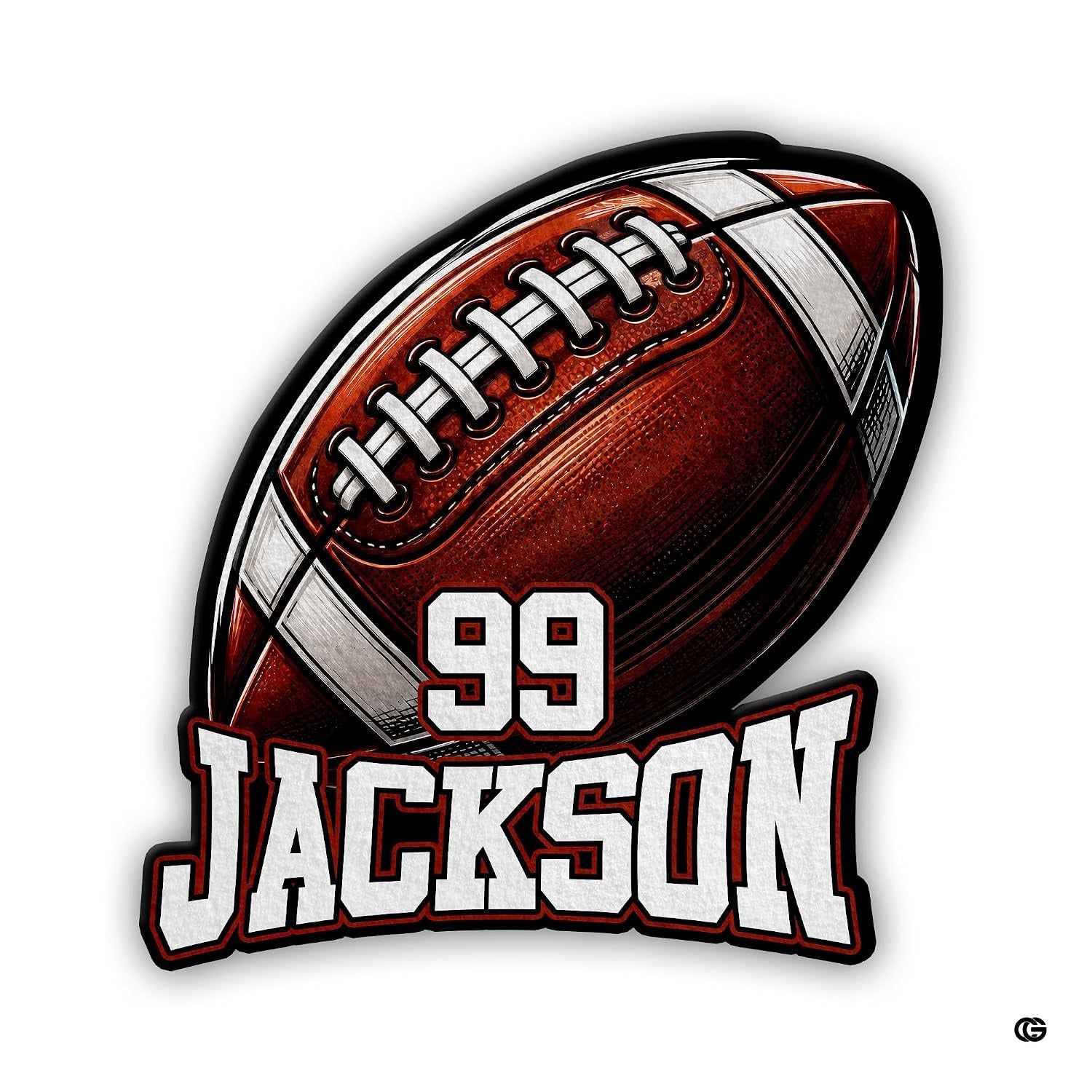Personalized Football Shaped Rug, Non-Slip Washable Sport Carpet (A04)