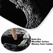 Angled perspective view highlighting the detailed nocturnal wildlife graphic print of the rug. - thumbnail image 5 of 8