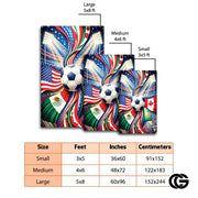 Personalized Soccer Doormat with Trophy and World Flags