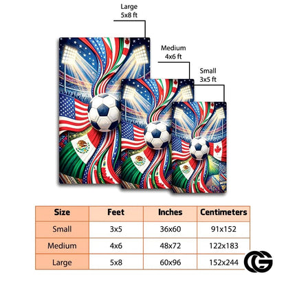 Personalized Soccer Doormat with Trophy and World Flags