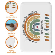 Detailed product perspective 8 of boho rainbow sign language classroom area rug - thumbnail image 8 of 10