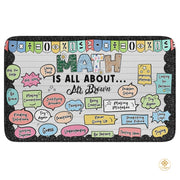 Custom Mathematics Educational Welcome Mat with School Formulas