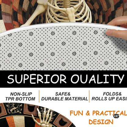 Custom Halloween 3D Effect Optical Illusion Spooky Round Rug (D9)