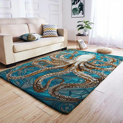Custom Octopus Welcome Mat for Front Door and Entryway