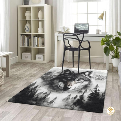Custom Wolf Welcome Doormat for Home and Entryway